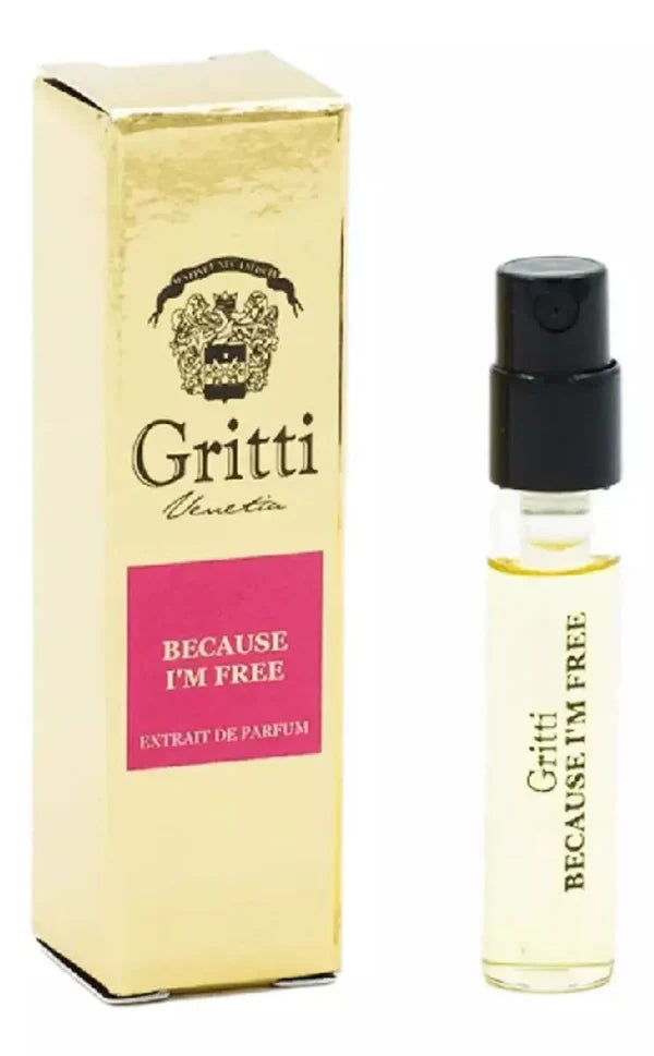 Gritti Because I'm Free official perfume sample 2ml 0.06 fl. oz.