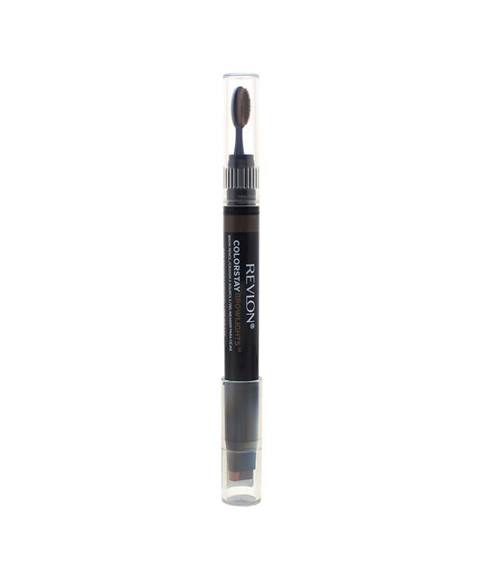 Revlon, Color Stay, Eyebrow Cream Pencil & Brush 2-In-1, 408, Medium Brown, 1.1 g