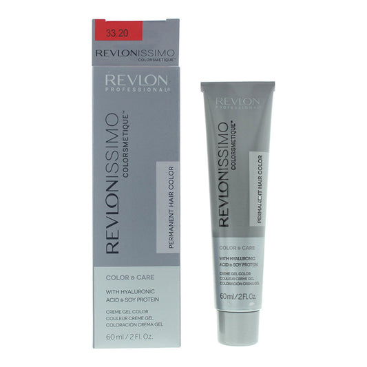 Revlon, Revlonissimo Colorsmetique, Soy Protein, Permanent Hair Dye, 33.20 Intense Dark Burgundy, 60 ml