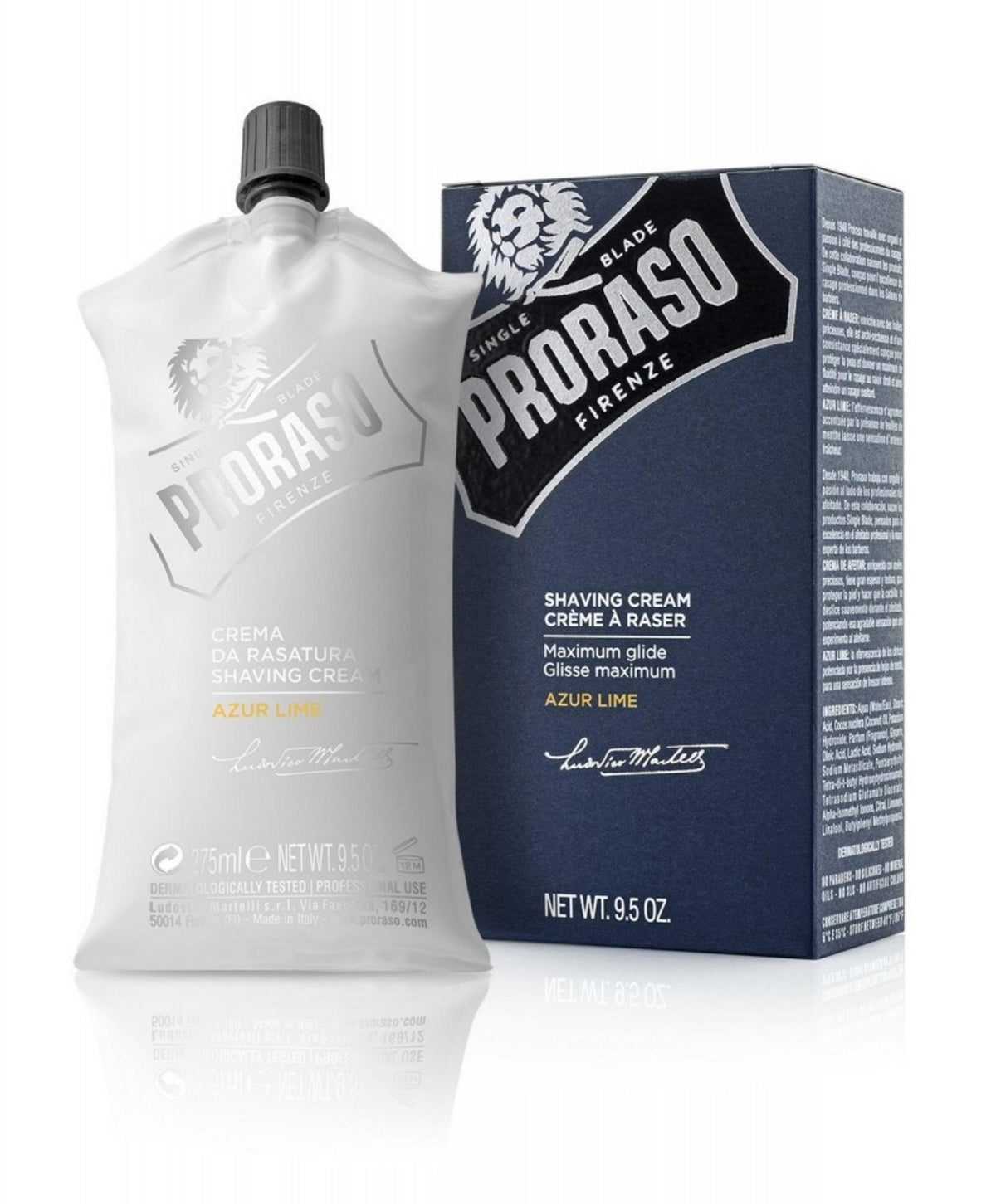 Proraso, Azur Lime, Moisturizing, Shaving Cream, 275 ml
