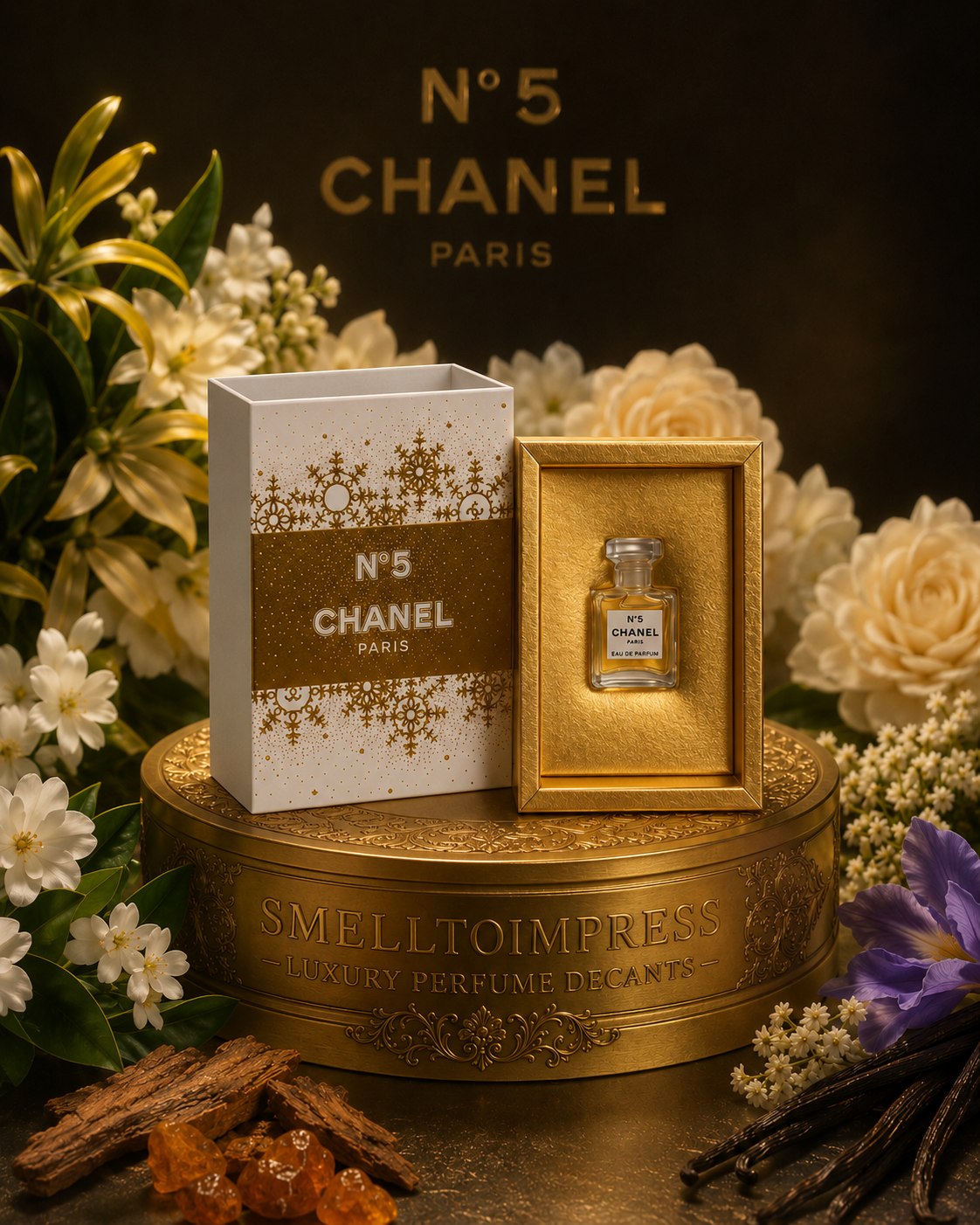 image of CHANEL No. 5 eau de parfum 1.5ML 0.05 fl. oz. official perfume miniature perfume tester