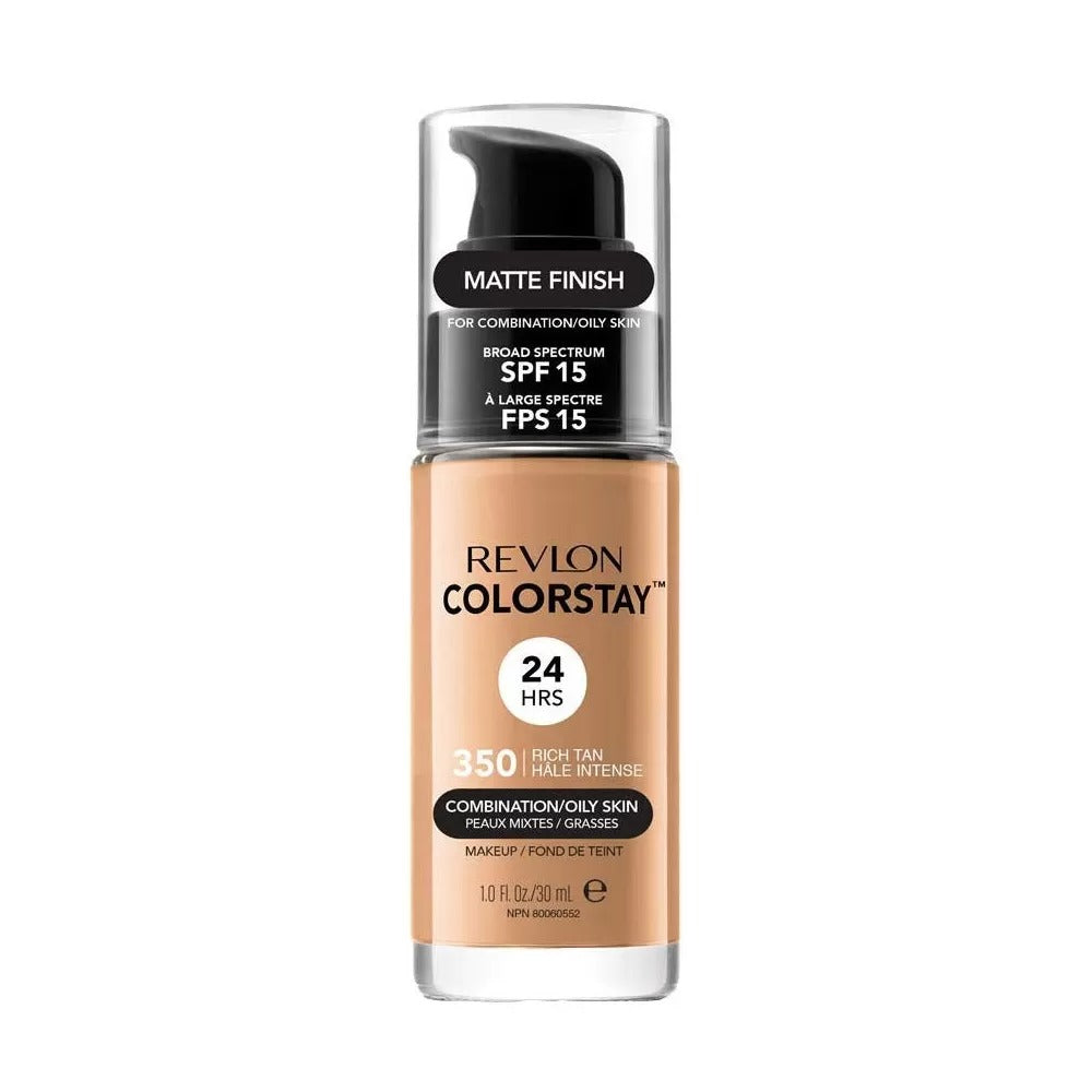 Revlon, Colorstay, Liquid Foundation, 350, Rich Tan, SPF 20, 30 ml